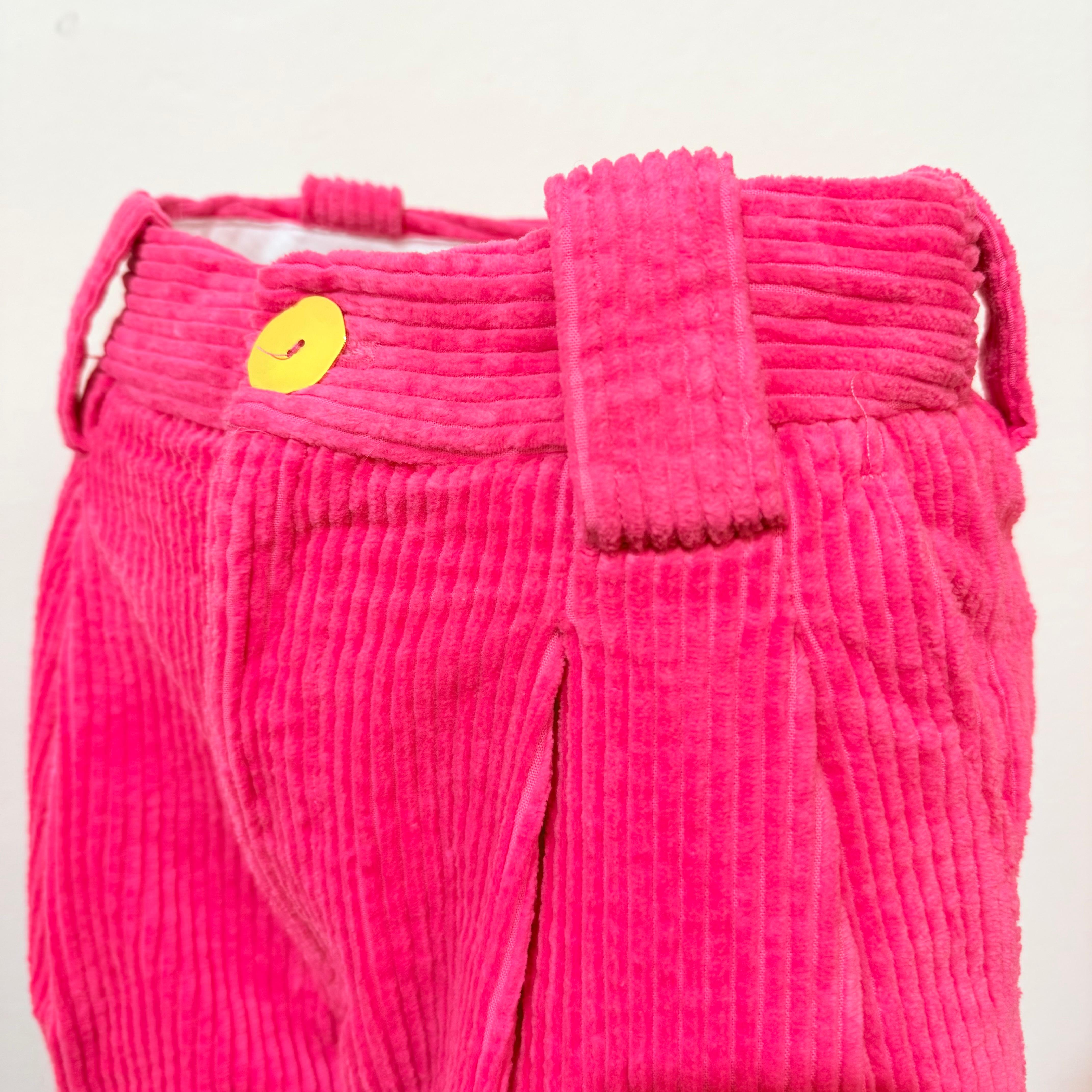 Donna Pantaloni in velluto rosa Ganni taglia FR 34 / IT 38 in vendita