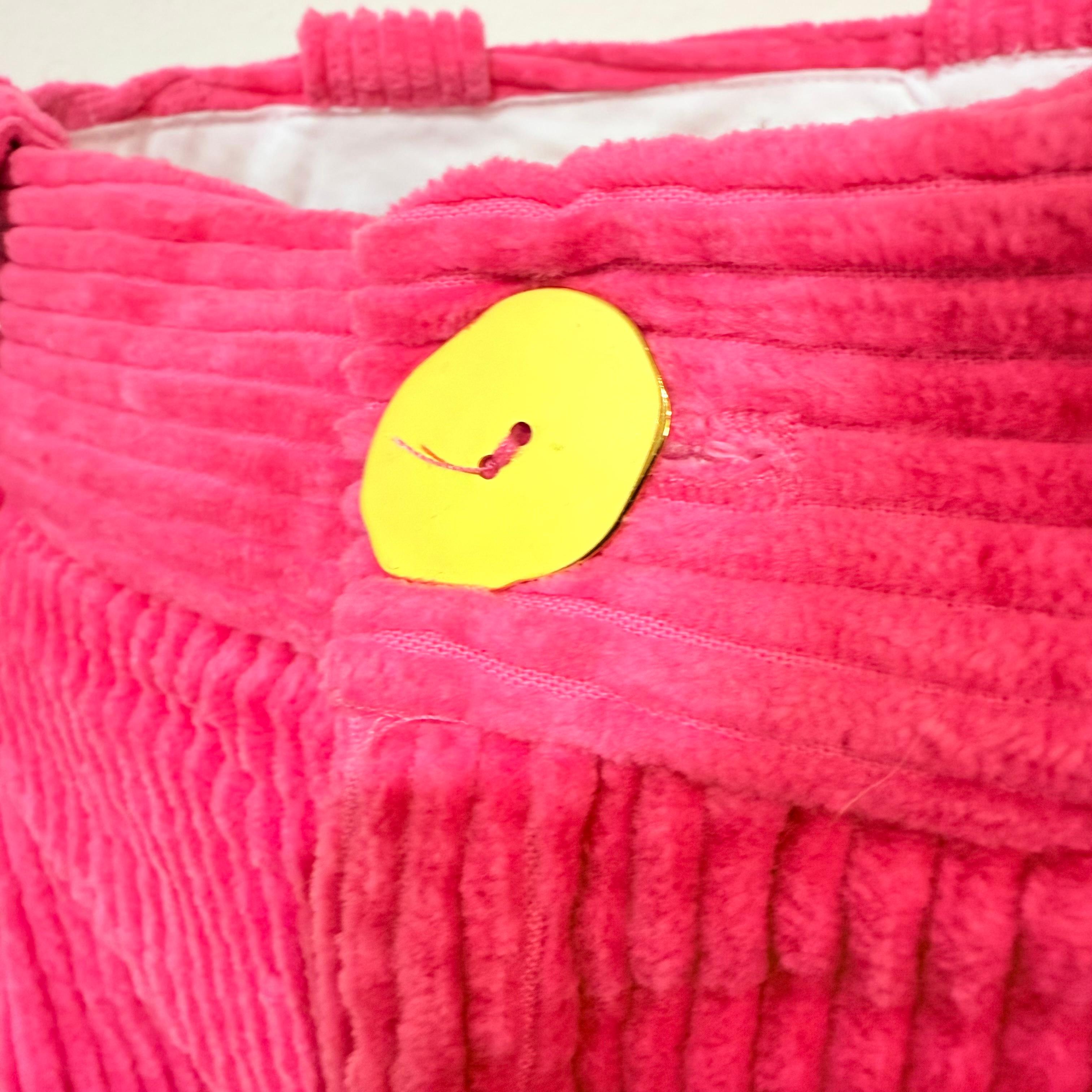 Pantaloni in velluto rosa Ganni taglia FR 34 / IT 38 in vendita 1