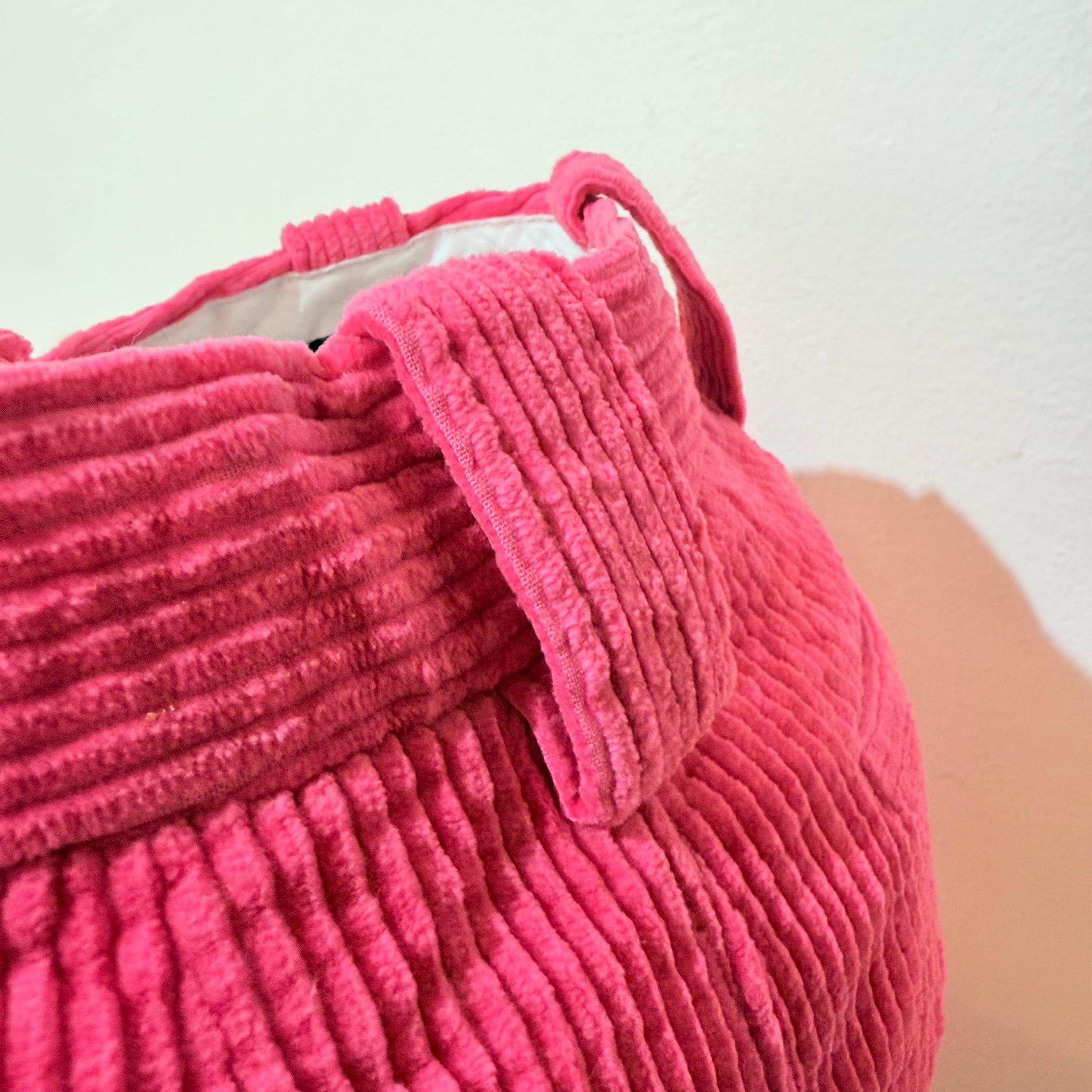 Pantaloni in velluto rosa Ganni taglia FR 34 / IT 38 in vendita 2