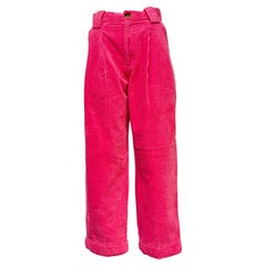 Ganni Pink Velvet Trousers Size FR 34 / IT 38