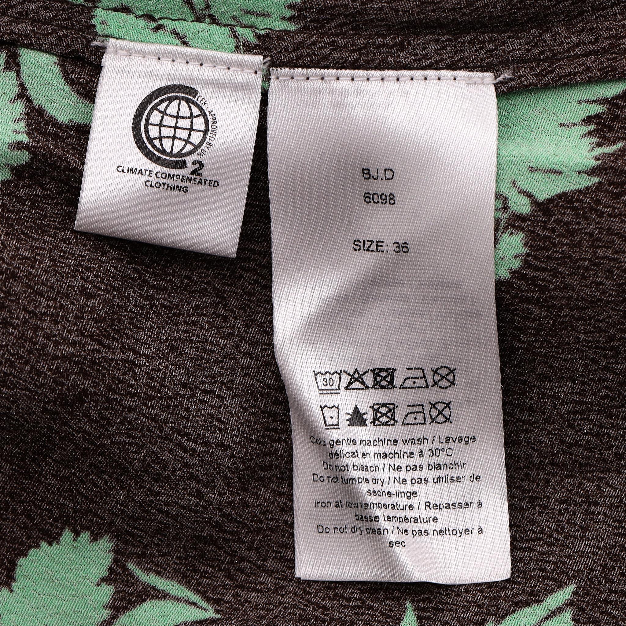 Ganni - Robe chemise en crêpe imprimé en vente 2