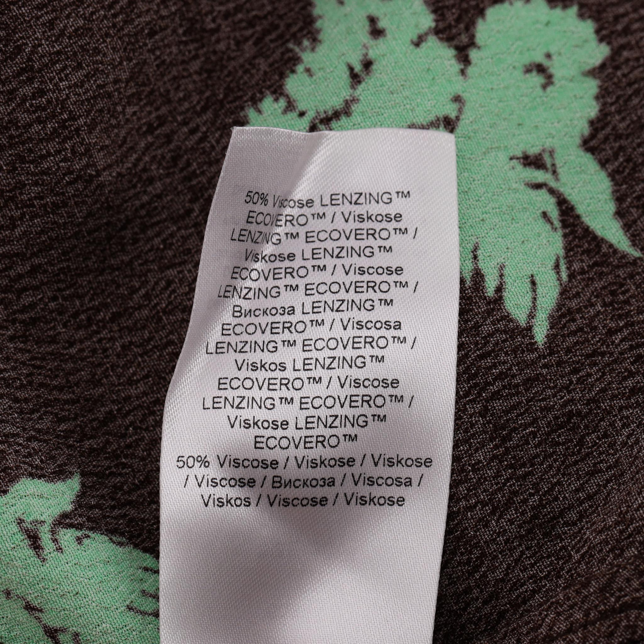 Ganni - Robe chemise en crêpe imprimé en vente 3