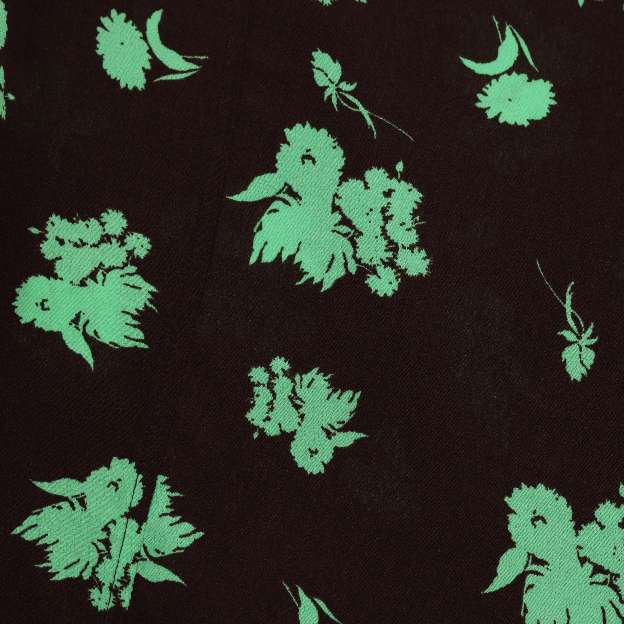 Ganni - Robe chemise en crêpe imprimé en vente 4