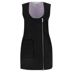 Ganni Quilted Shell Mini Dress With A Zipper To The Front