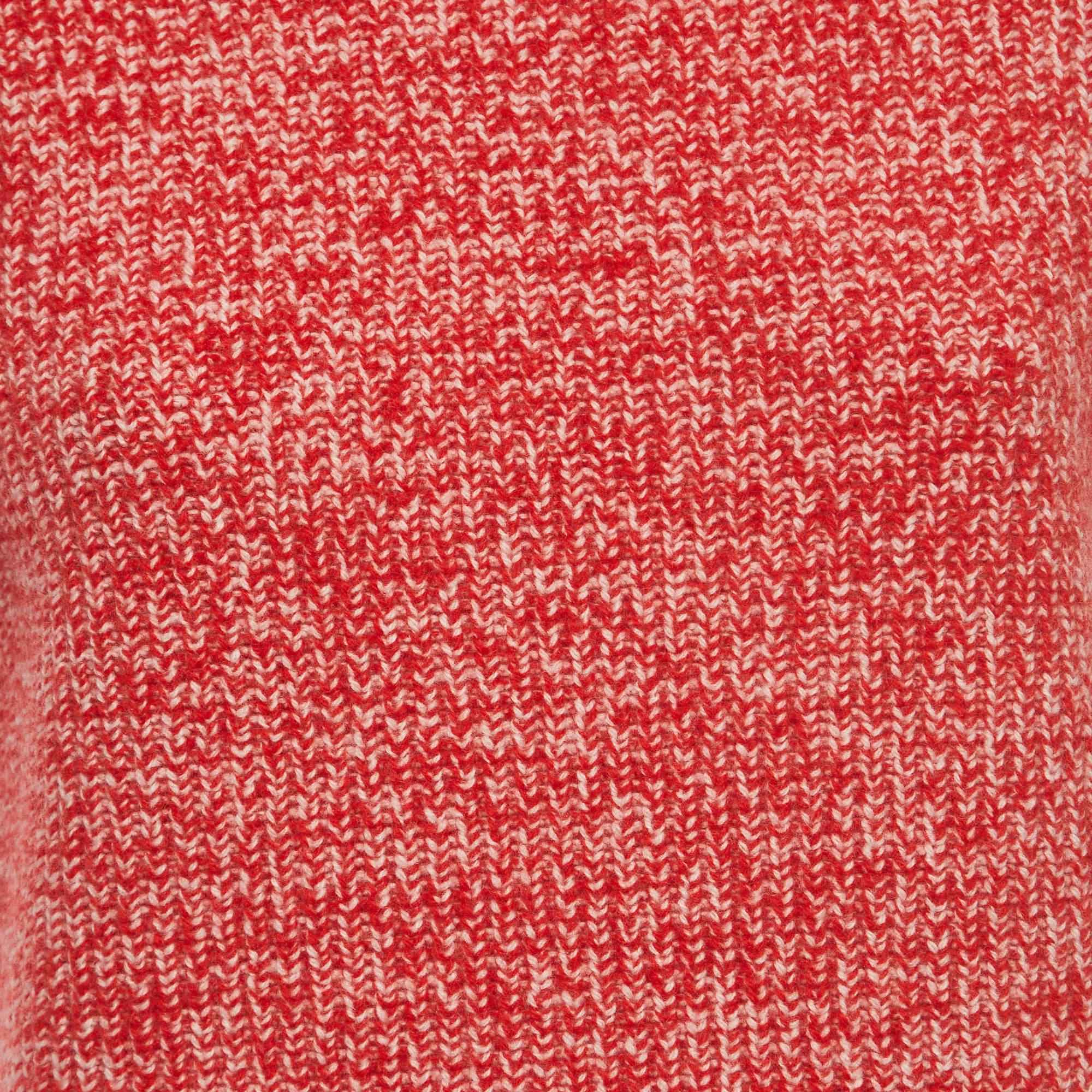Orange Ganni Red/Pink Knit Sleeveless Top XS For Sale