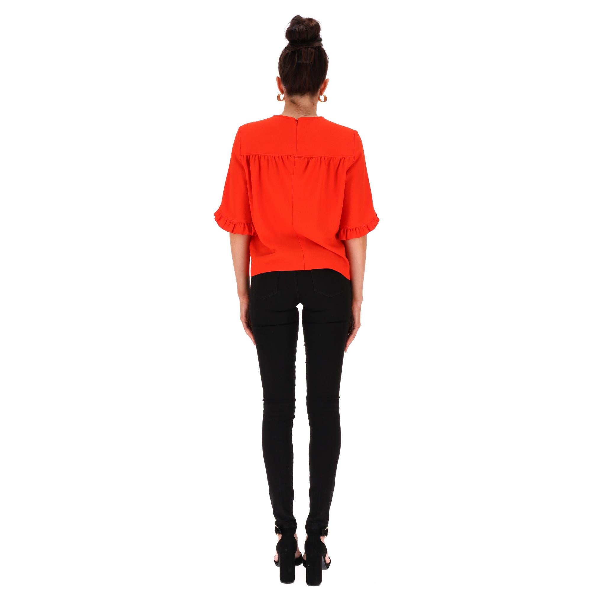 Ganni Top mit gerafften Details im Zustand „Hervorragend“ im Angebot in London, GB