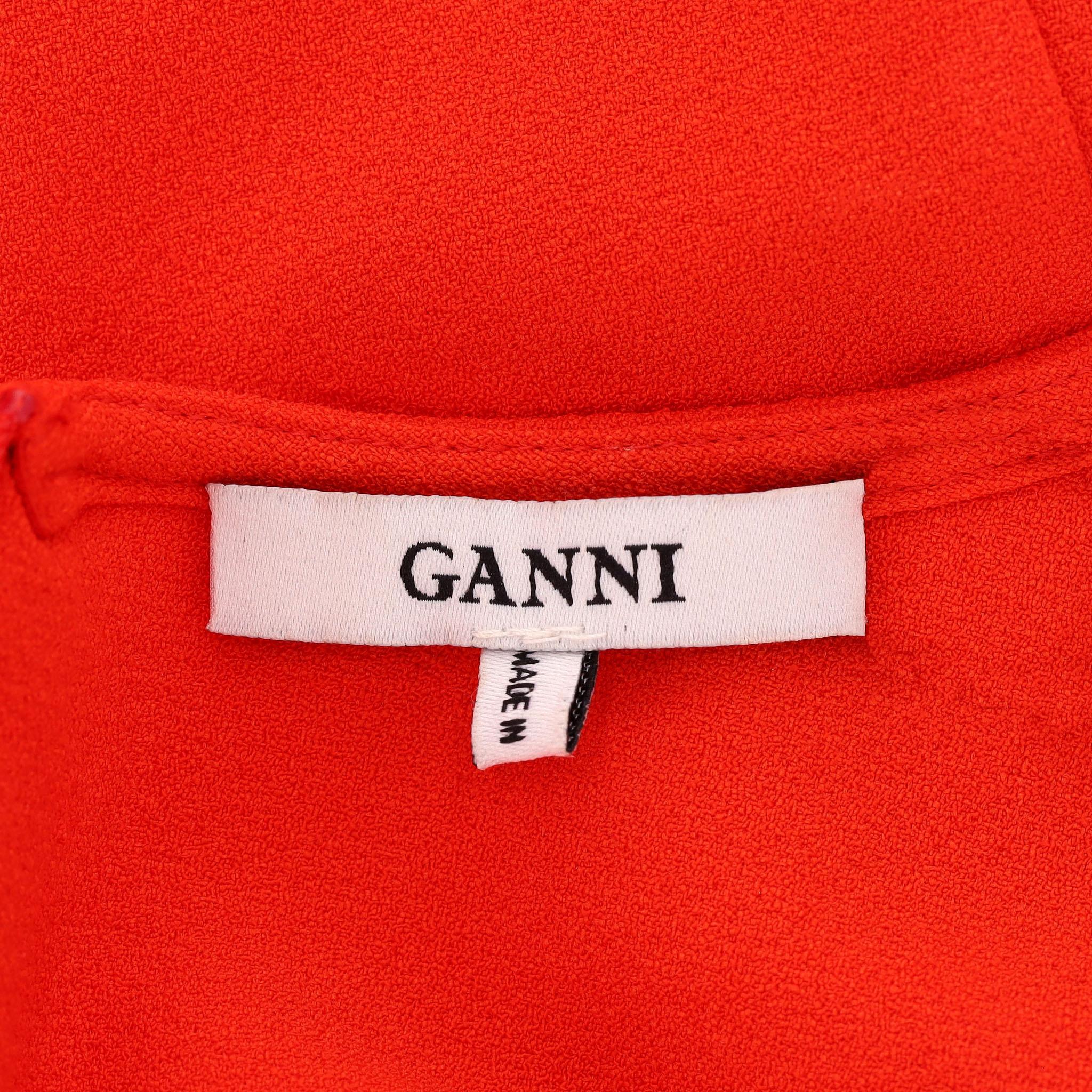 Ganni Top mit gerafften Details Damen im Angebot
