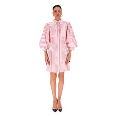 Ganni - Robe chemise en coton rayé