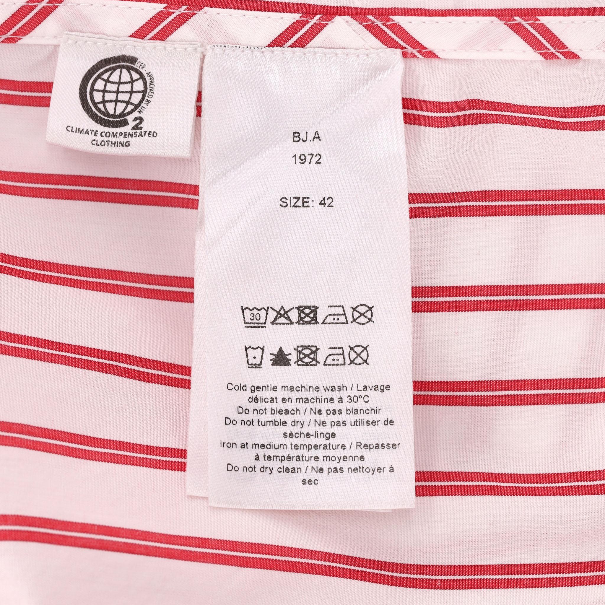 Ganni - Robe chemise en coton rayé en vente 1