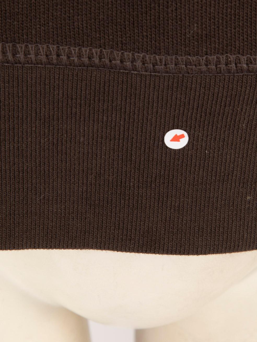Ganni Weiß & Braun Getäfeltes Logo Sweatshirt Größe L Damen im Angebot