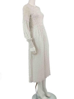 Ganni White Polka Dot Maxi Dress Size M