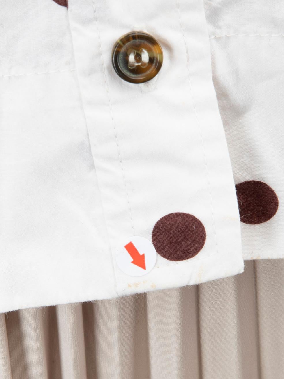 Ganni White Polkadot Balloon Sleeve Top Size M For Sale 1