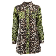 Ganni Women's Leopard Print Button Dress
