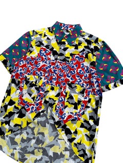 Ganryu Pattern Clashing Uneven Shirt, Spring Summer 2012