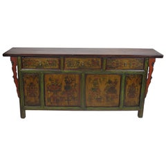 Antique Gansu Tibet Sideboard Buffet