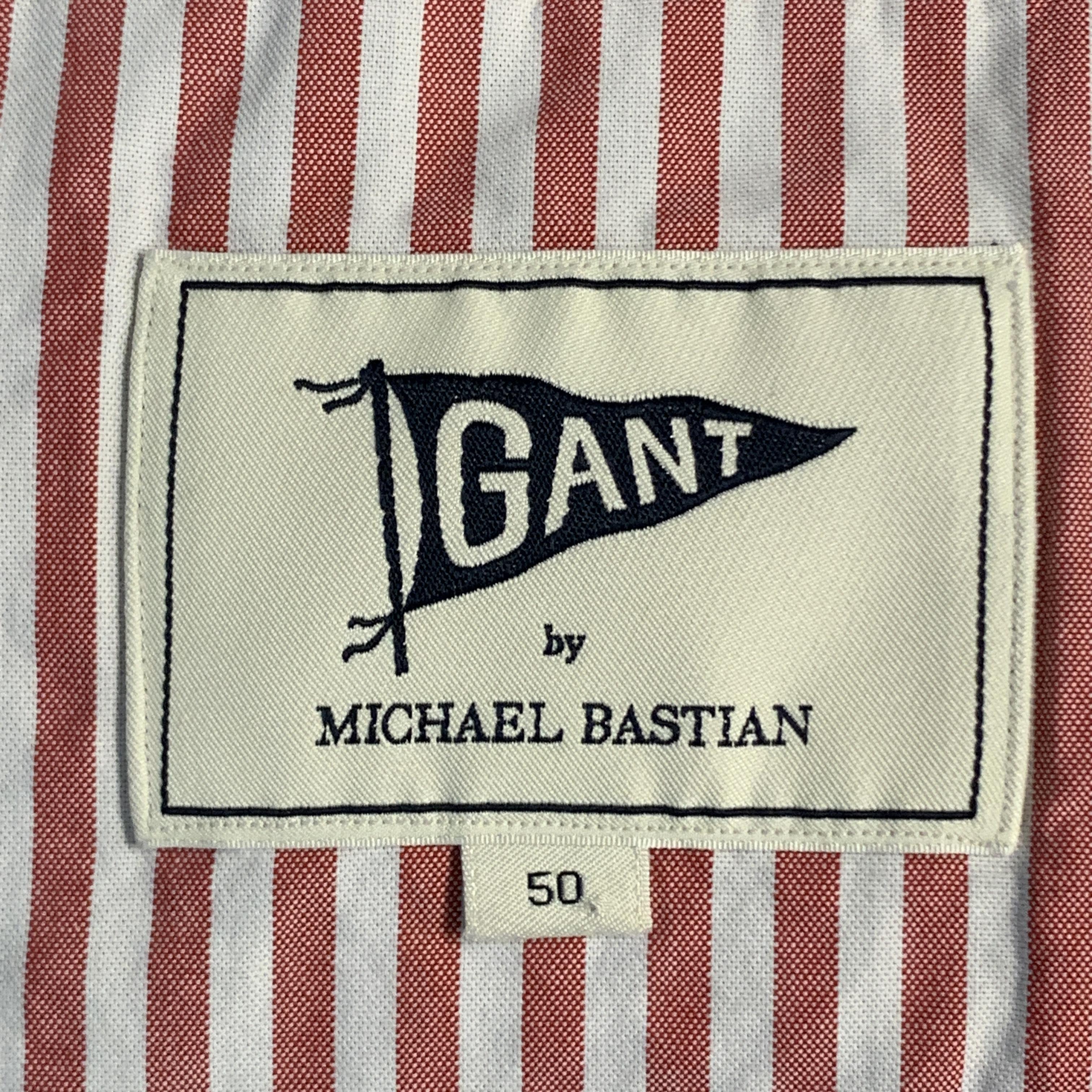 GANT by MICHAEL BASTIAN Size 40 Navy & Olive Plaid Cotton Patches Sport Coat 2