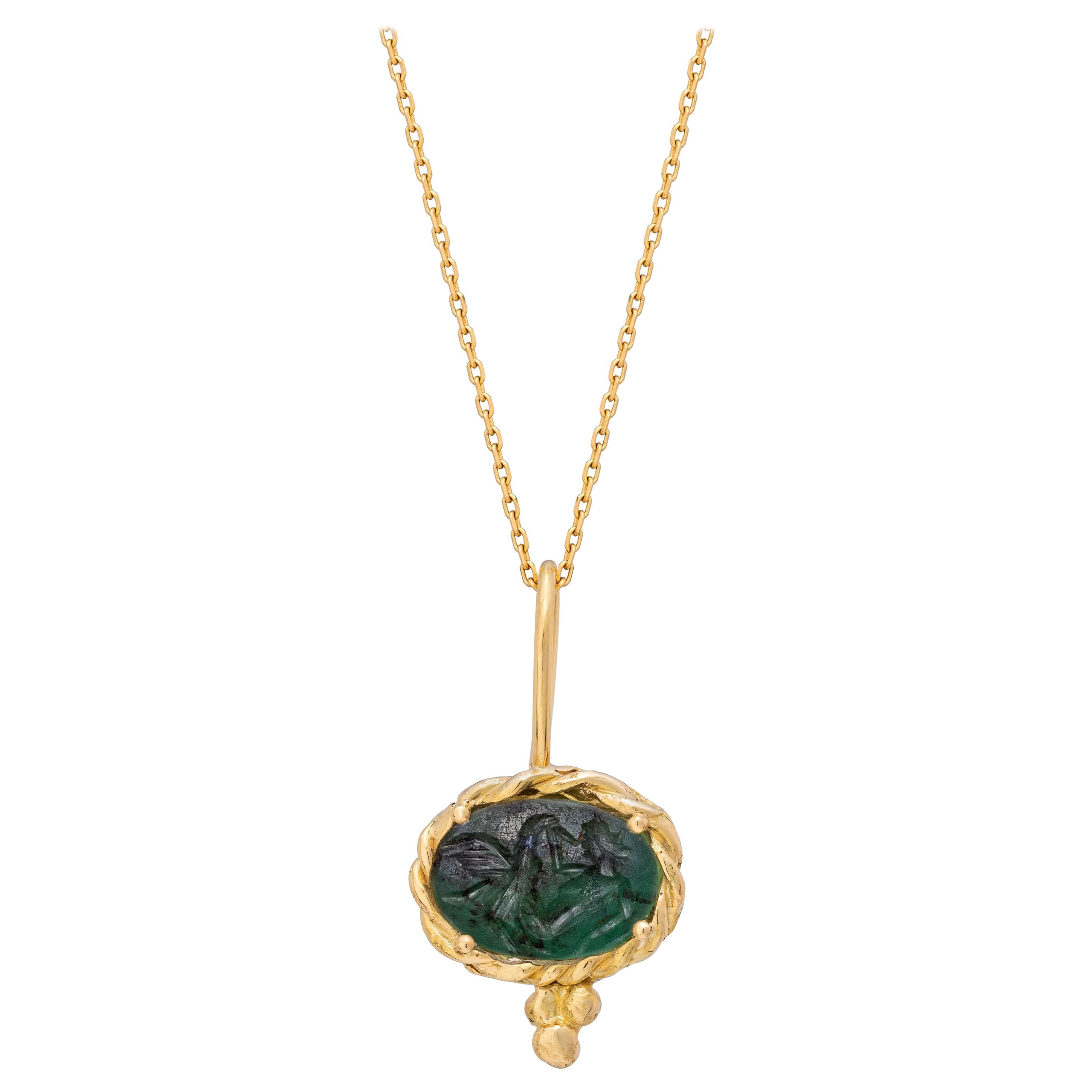 Ganymede Pendant, 18 Karat Yellow Gold