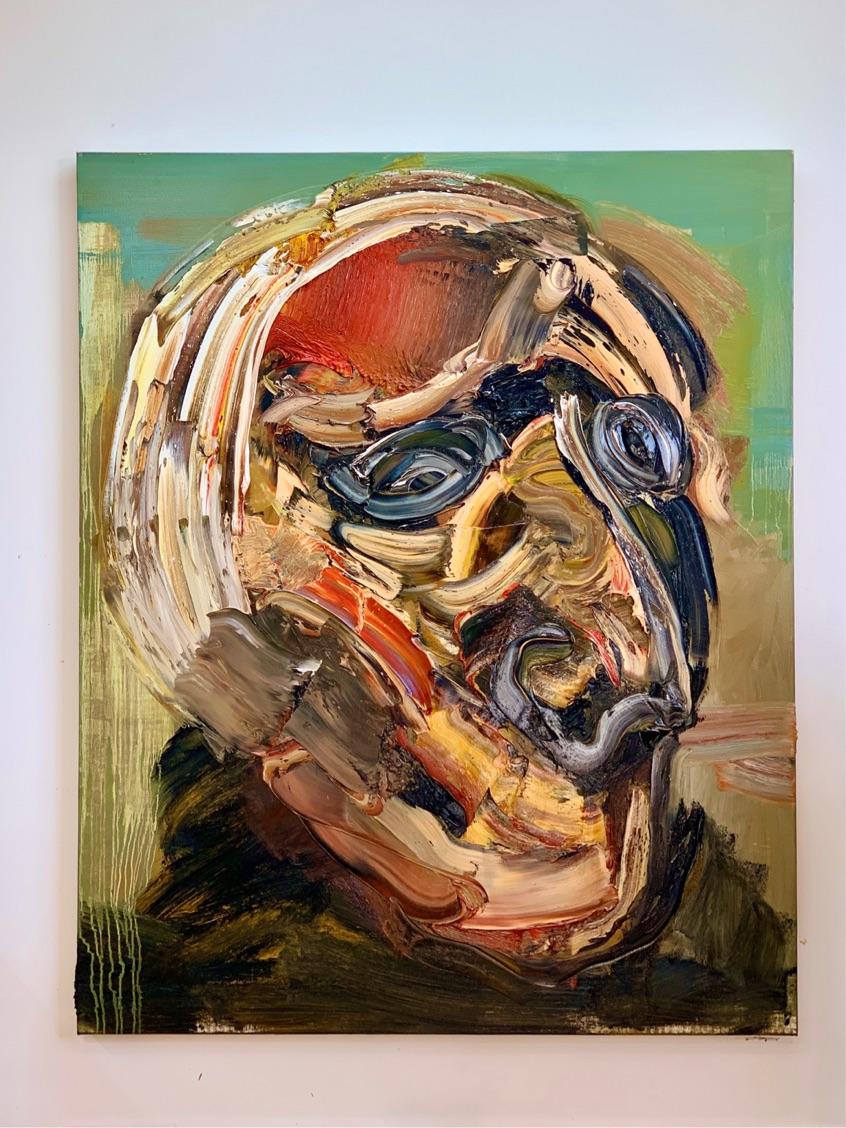 Gao Renjie Abstract Painting – Zeitgenössische Kunst, Expressionismus, Porträt - Ein verwundeter ukrainischer Künstler