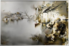 Peinture à l'huile de paysage « A Sense of Antiquity » inspirée de l'encre chinoise moderne