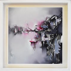 Canoë. Peinture de paysage