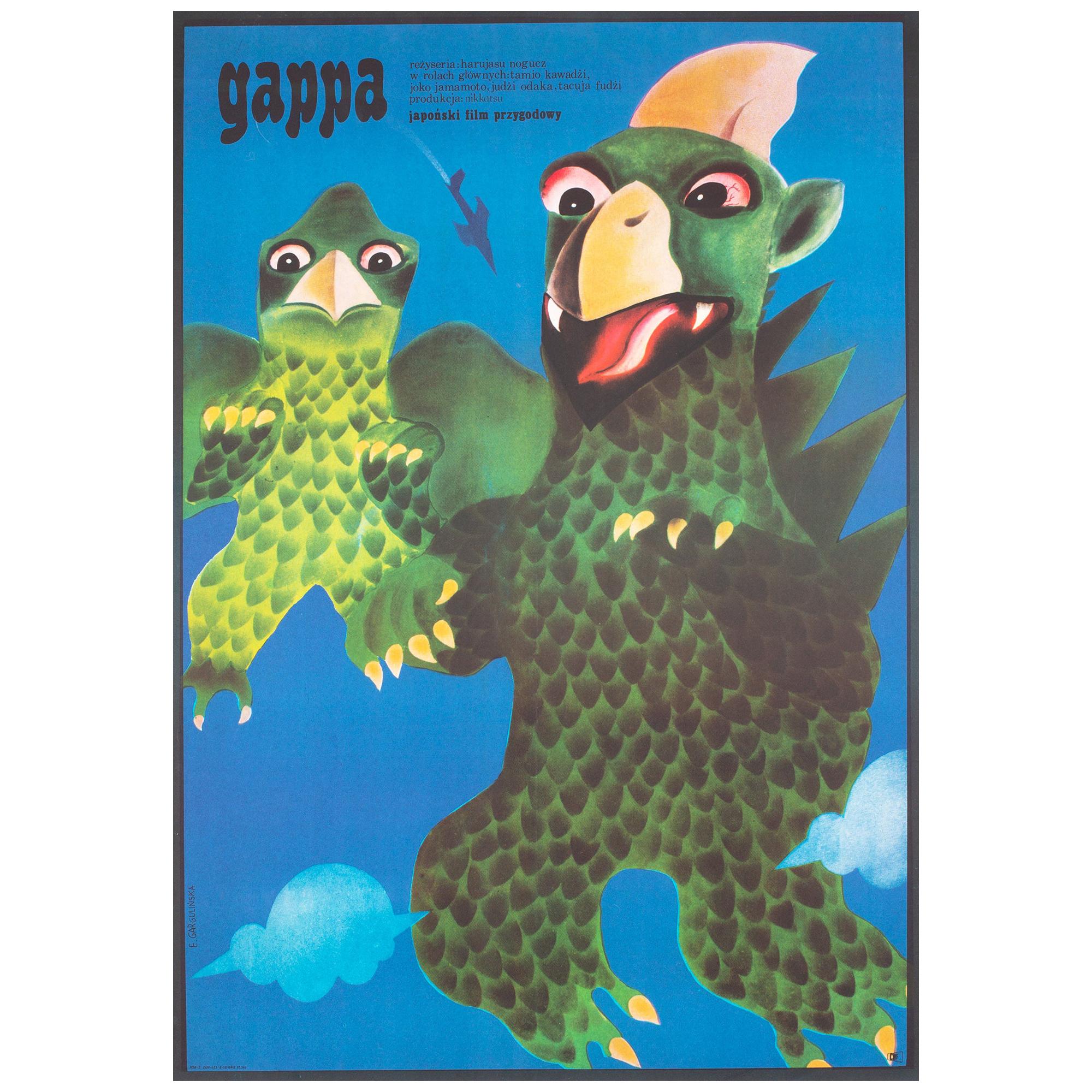 Gappa das dreifache Monster 1973 Polnisches A1 Filmplakat, Gargulinska