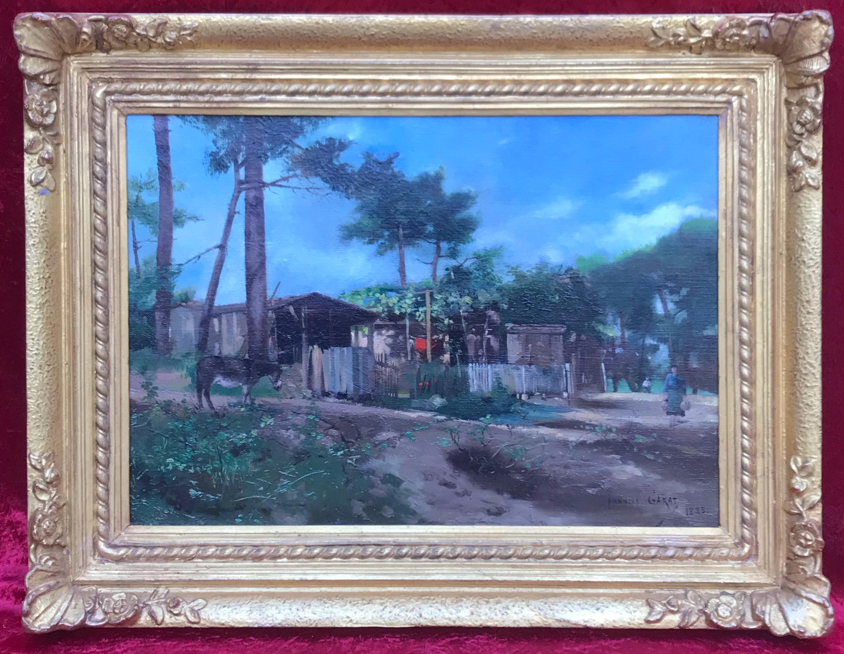 Landscape Painting GARAT Francis - The Farm to the Donkey (La ferme de l'âne)