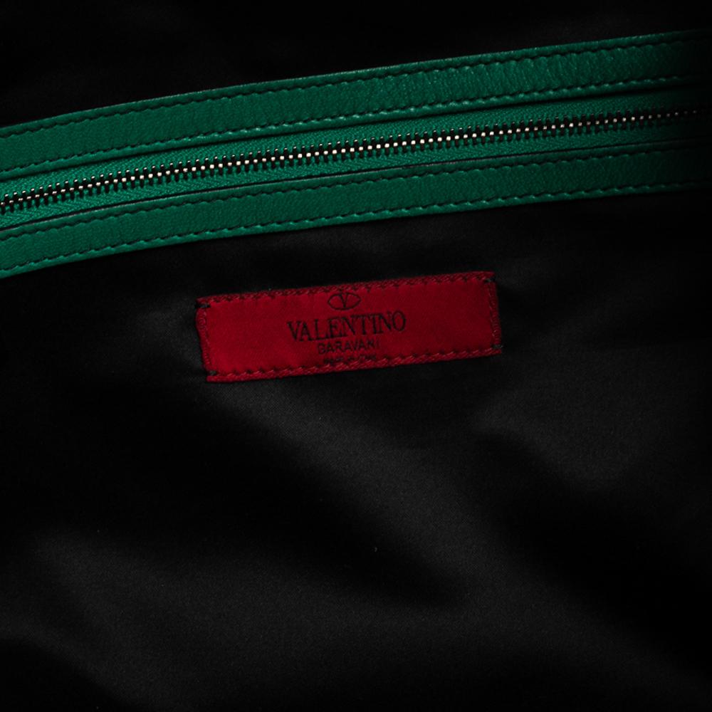 Garavani Green Nappa Leather Large Front Bow Hobo 3