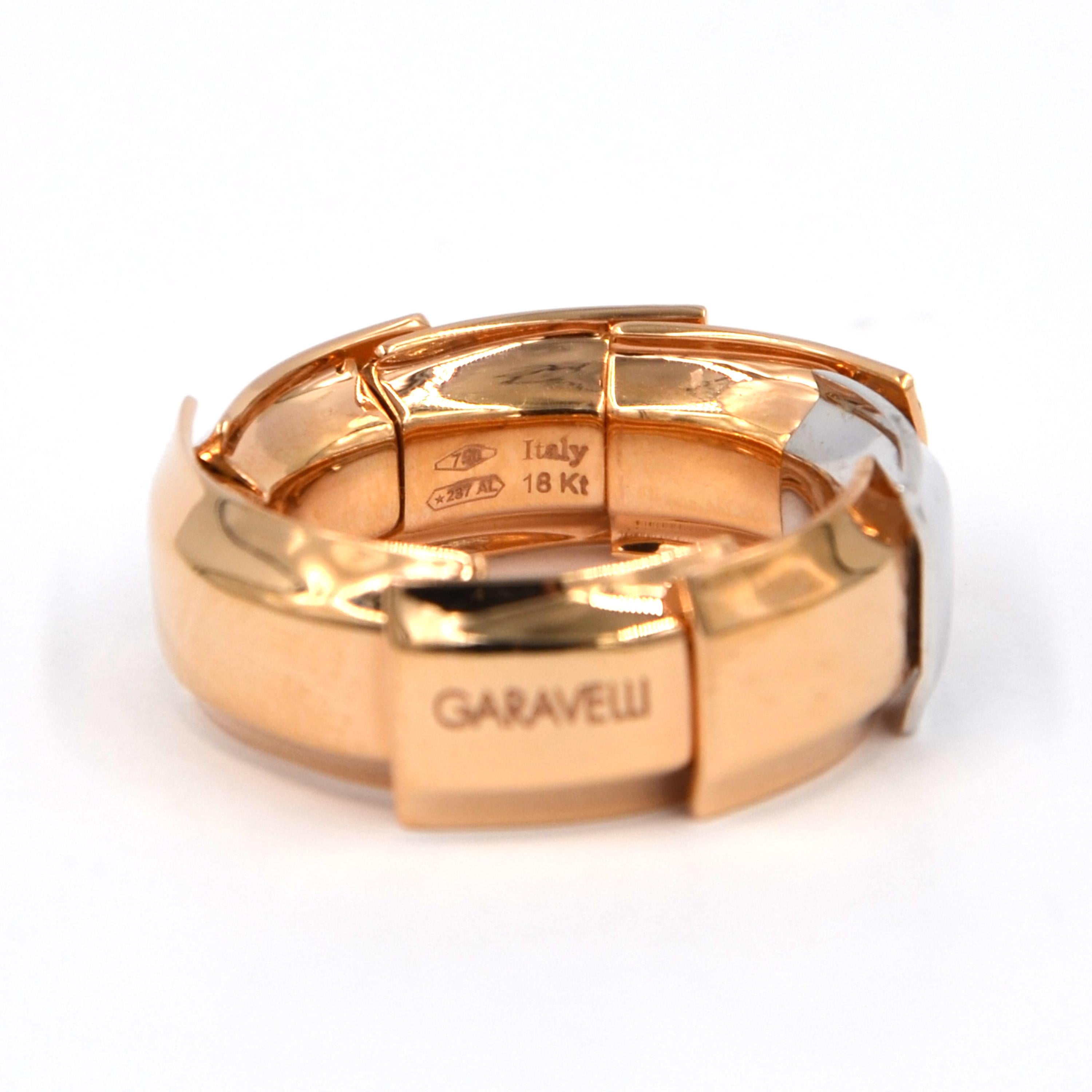 Garavelli 18 Karat Rose and White Gold Drago Collection Ring In New Condition In Valenza, IT