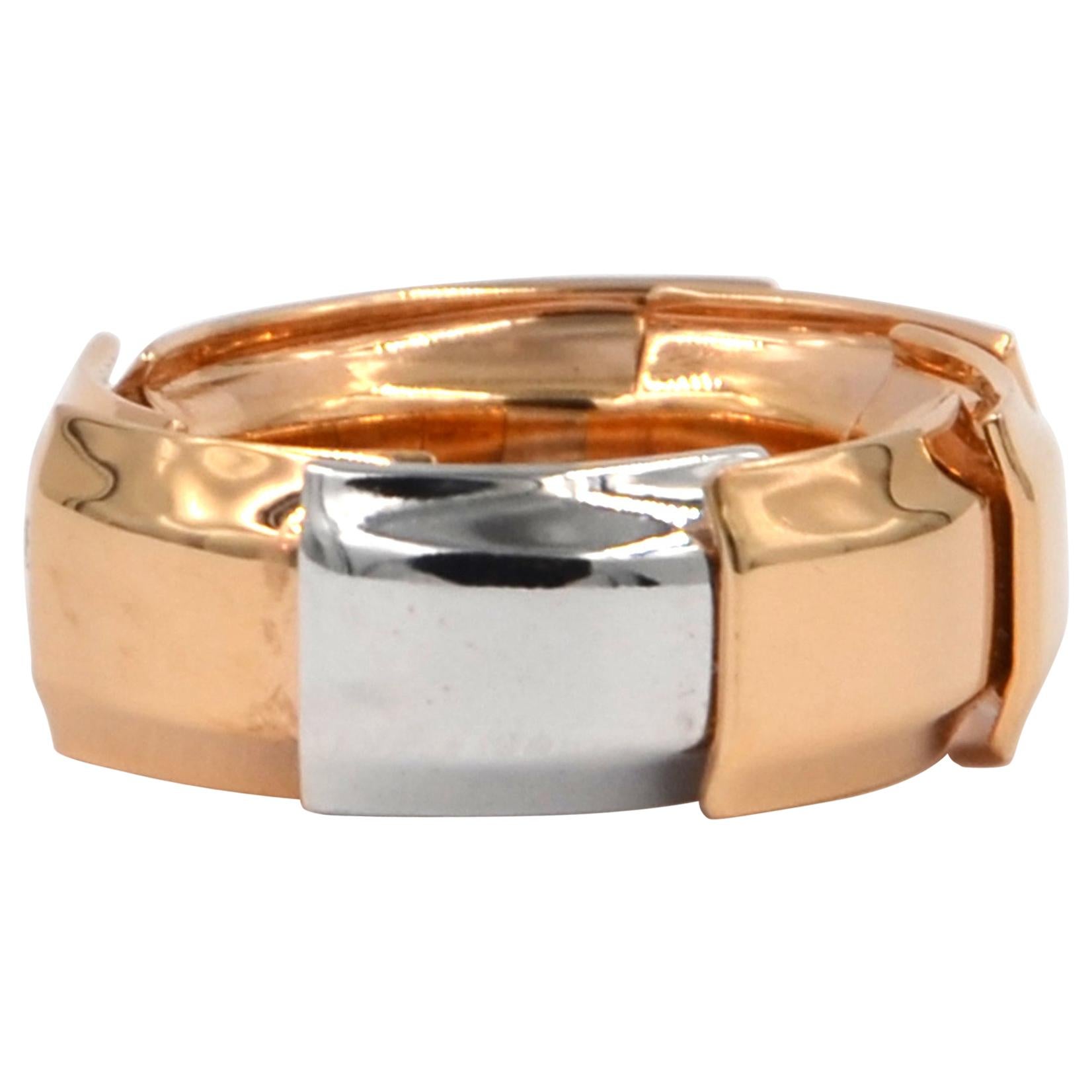 Garavelli 18 Karat Rose and White Gold Drago Collection Ring