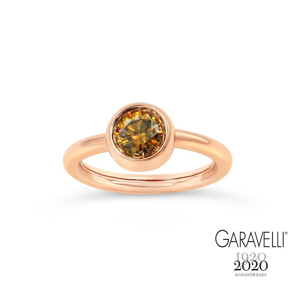 Garavelli 18 Karat Rose Gold Brown Diamond Giotto Ring 1