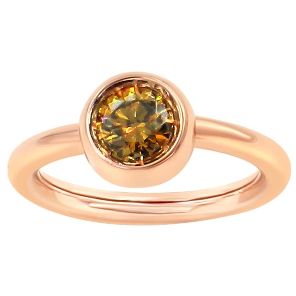 Garavelli 18 Karat Rose Gold Brown Diamond Giotto Ring