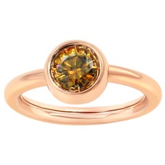 Garavelli 18 Karat Roségold Brauner Diamant Giotto Ring