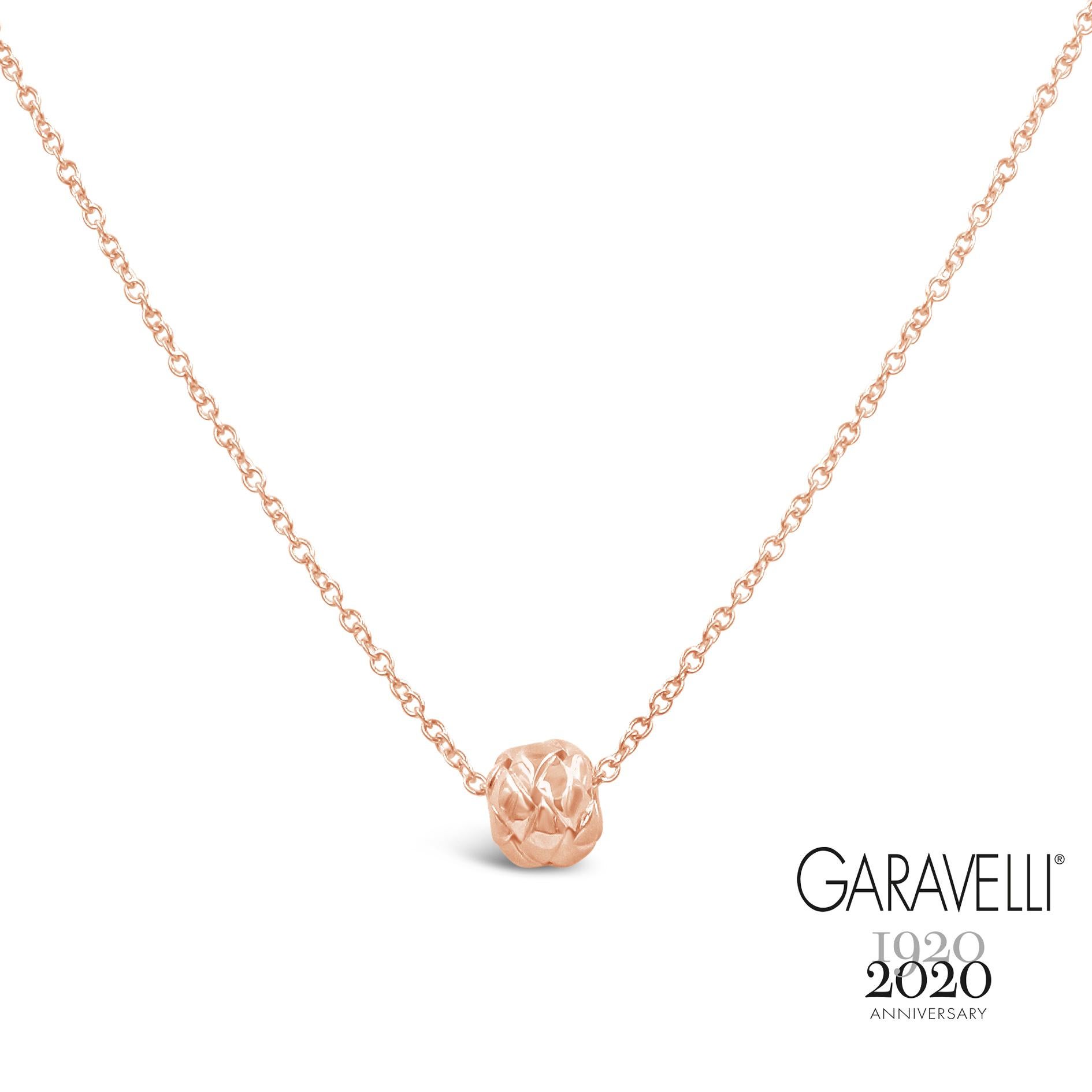 Contemporary Garavelli 18 Karat Rose Gold Dedalo Pendant For Sale