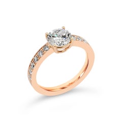 Garavelli 18 Karat Rose Gold Diamonds Engagement Ring