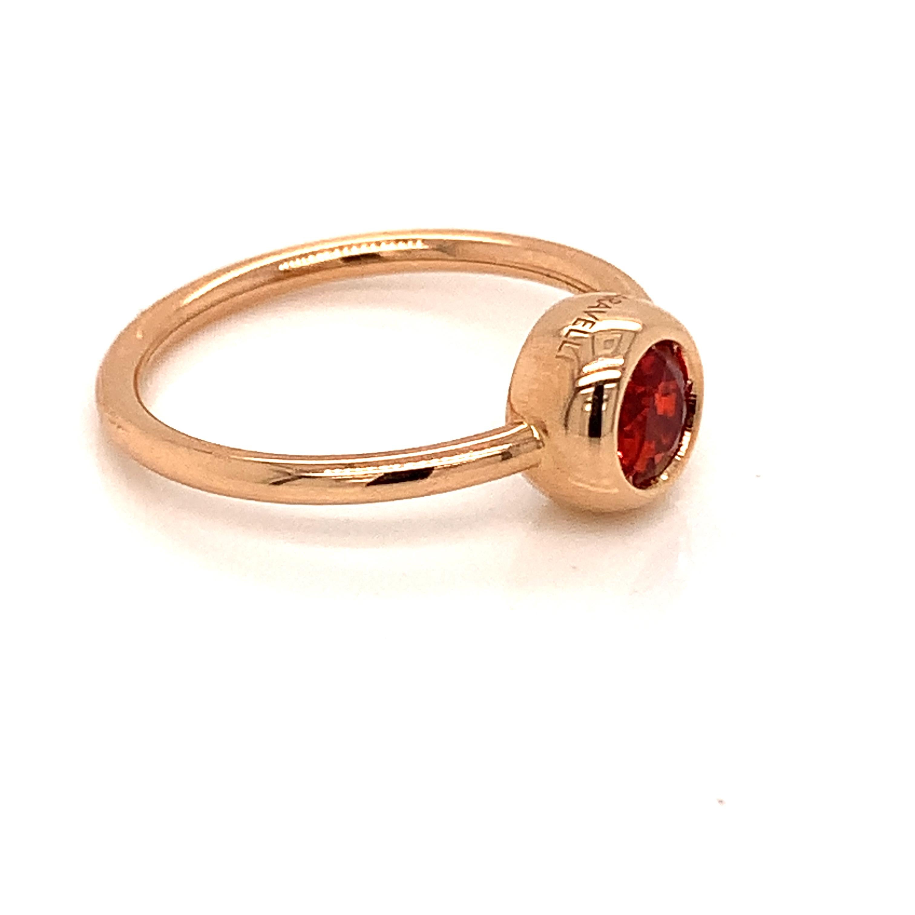 Garavelli 18 Karat Rose Gold Mexican Fire Opal Giotto Ring In New Condition In Valenza, IT