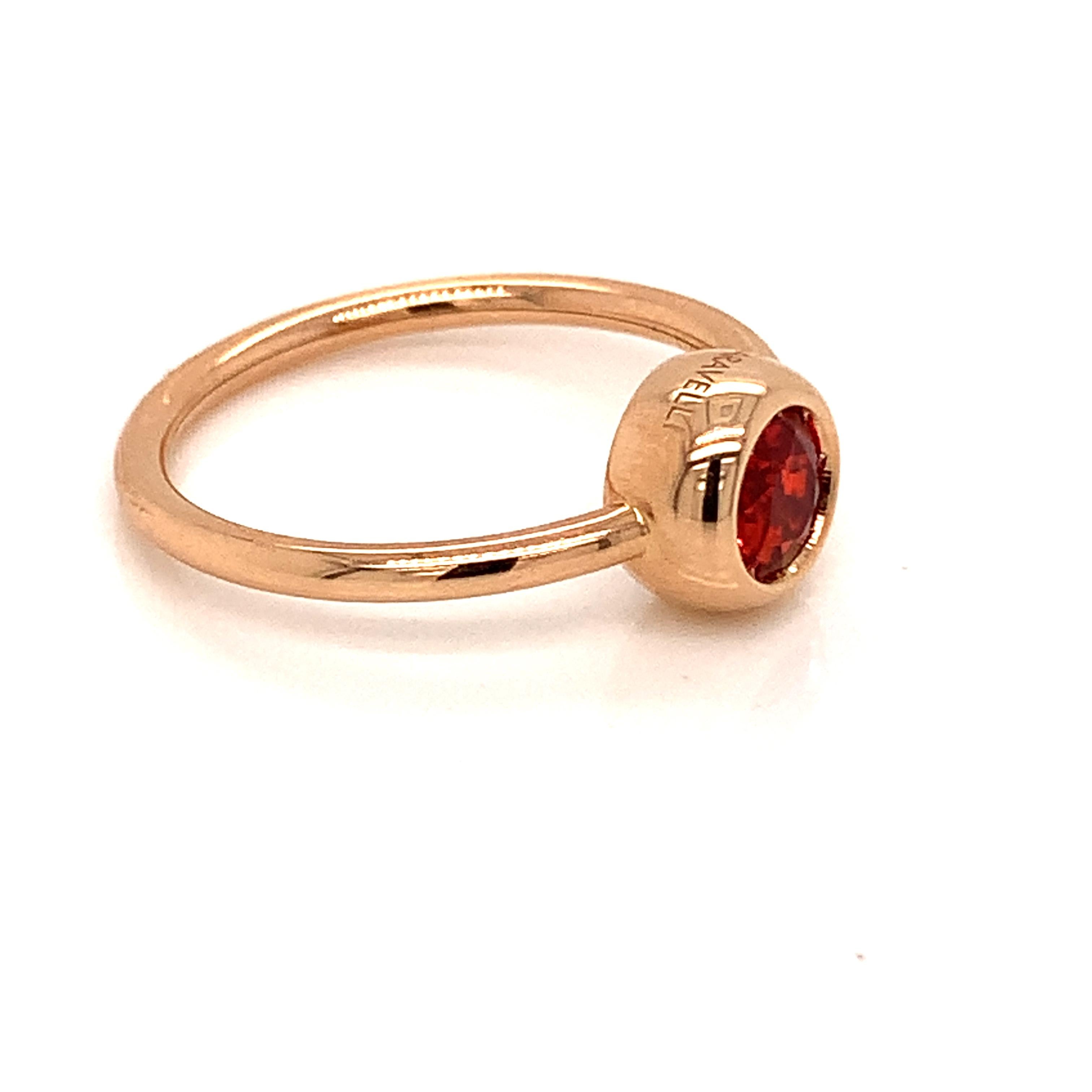 Garavelli 18 Karat Rose Gold Mexican Fire Opal Giotto Ring For Sale 2