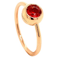 Garavelli 18 Karat Roségold Mexikanischer Feueropal Giotto Ring