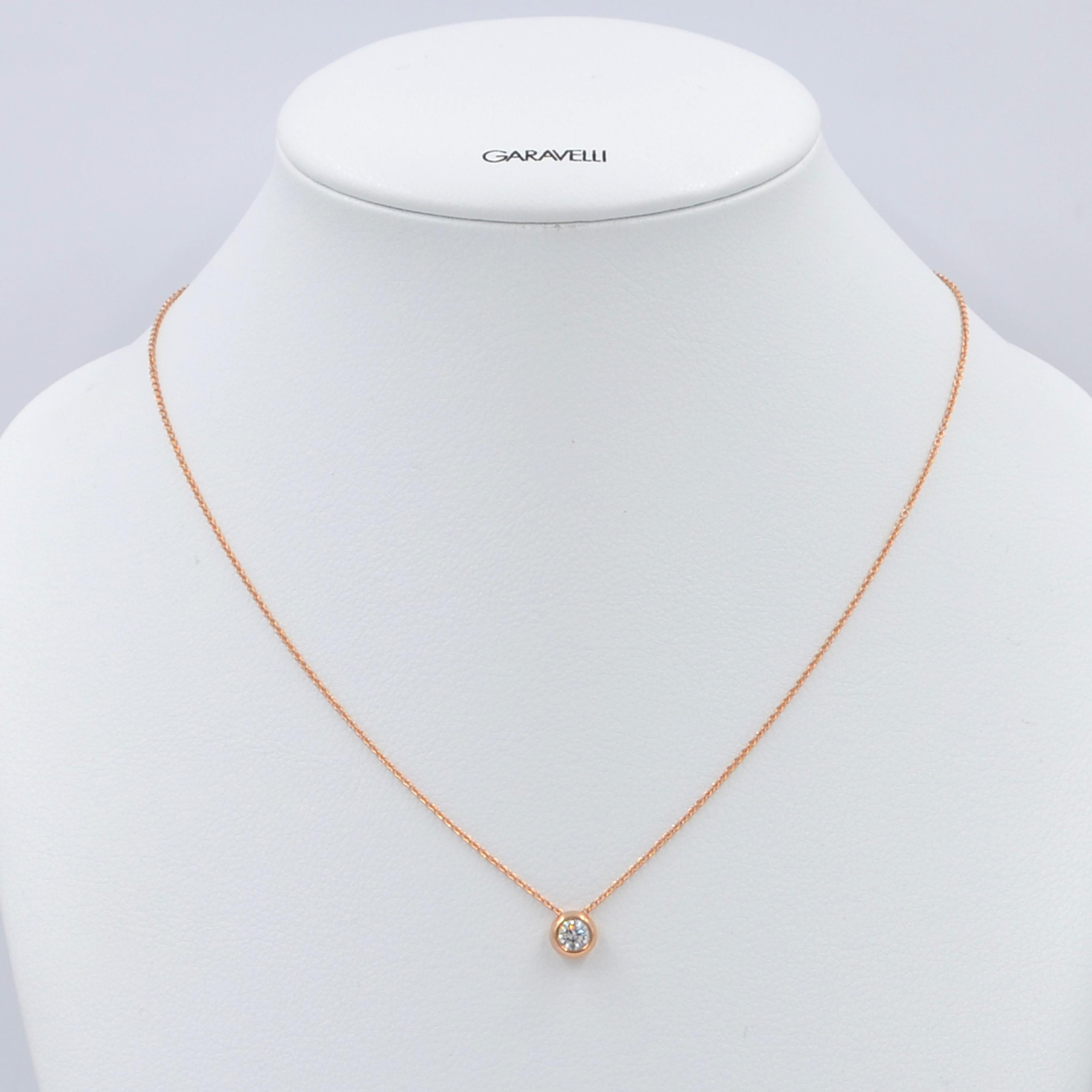 Garavelli 18 Karat Rose Gold Diamond Giotto Pendant 1