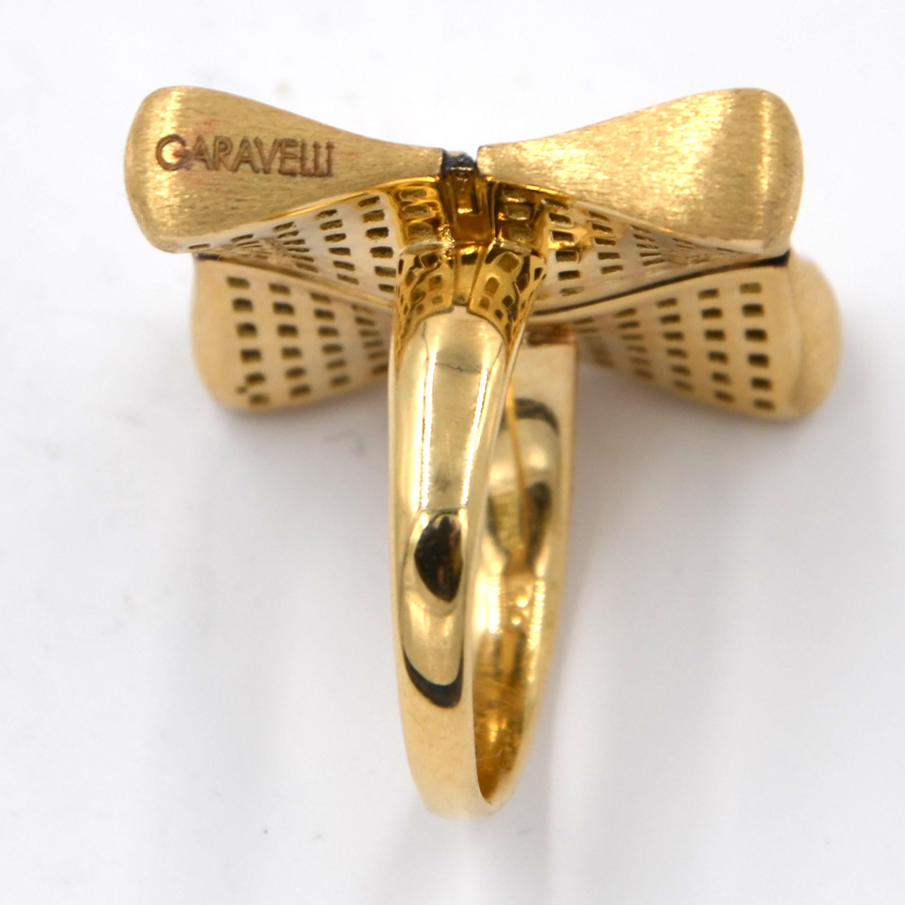 Contemporary Garavelli 18 Karat Rose Gold White Diamonds Award Collection Ring