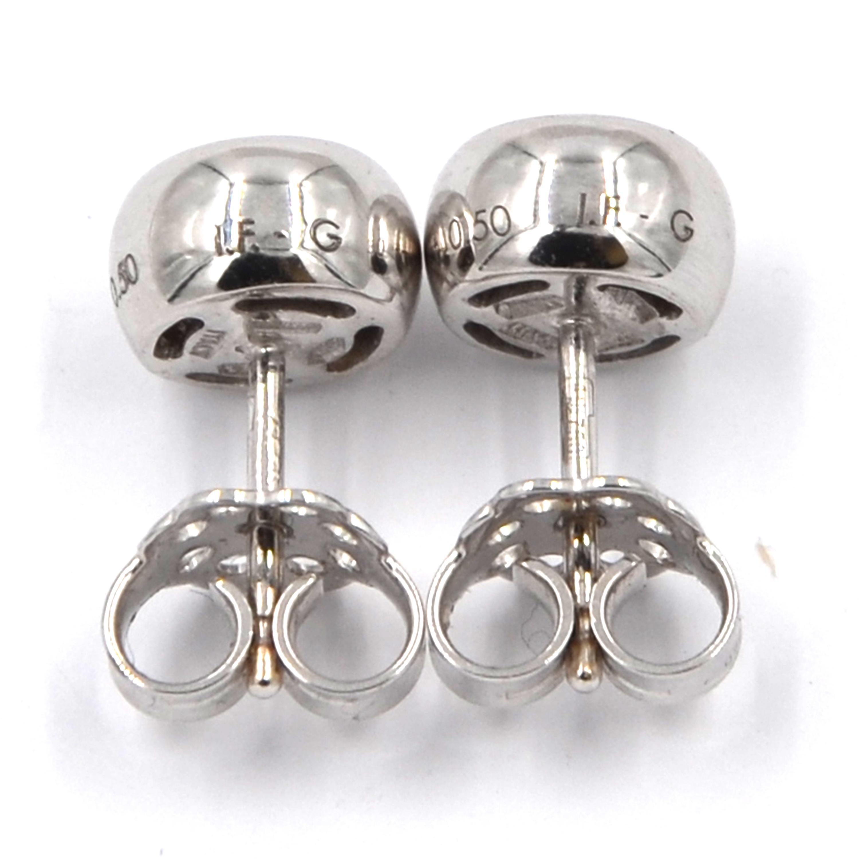 Garavelli 18 Karat White Diamond Giotto Stud Earrings 7