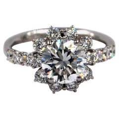 Garavelli 18 Karat White Gold Diamond Engagement Ring