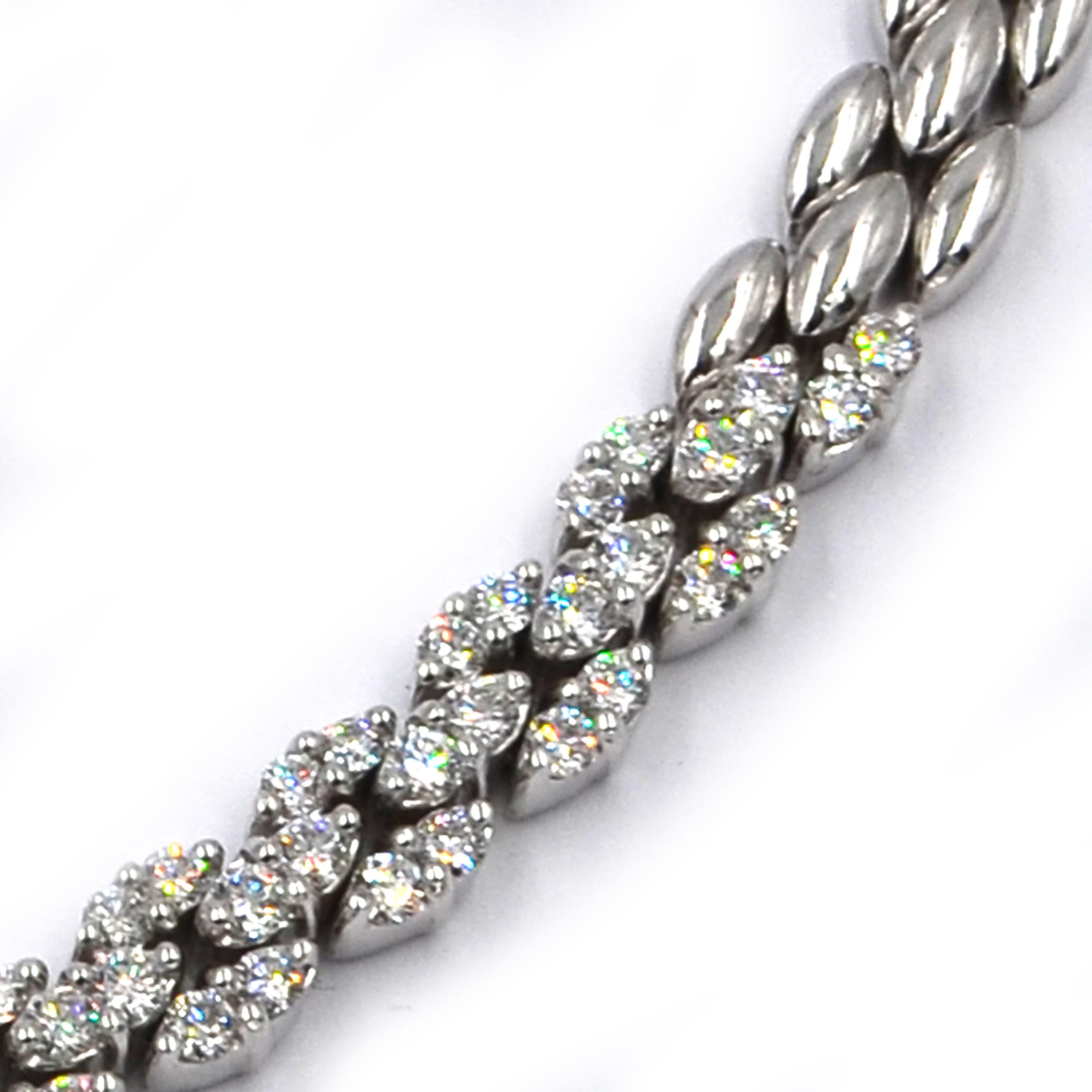 Garavelli 18 Karat White Gold Diamond Necklace 4
