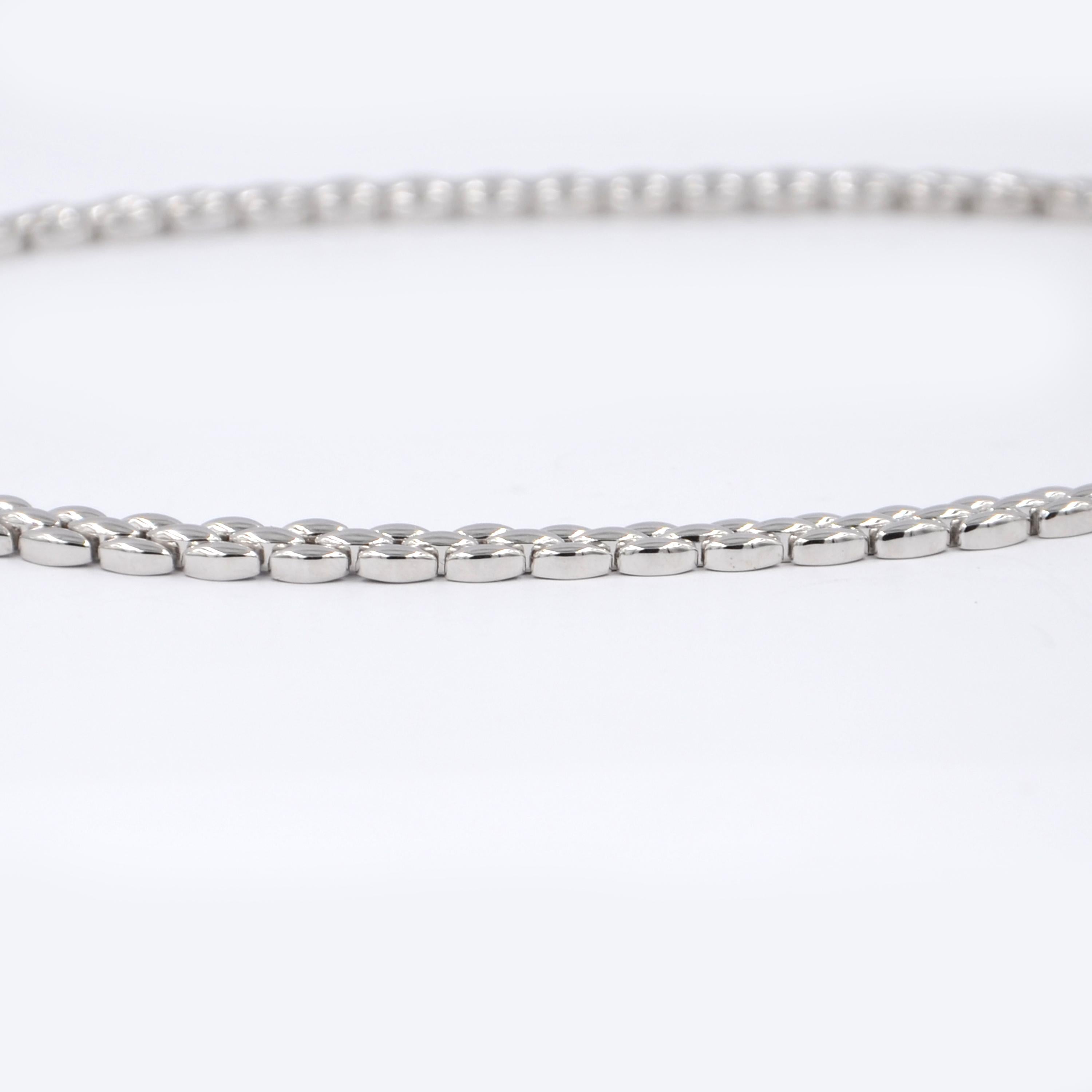 Garavelli 18 Karat White Gold Diamond Necklace 7