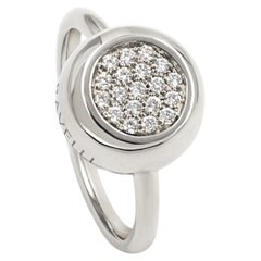 Garavelli 18 Karat White Gold Pavè Diamond 0.20 ct Giotto Ring