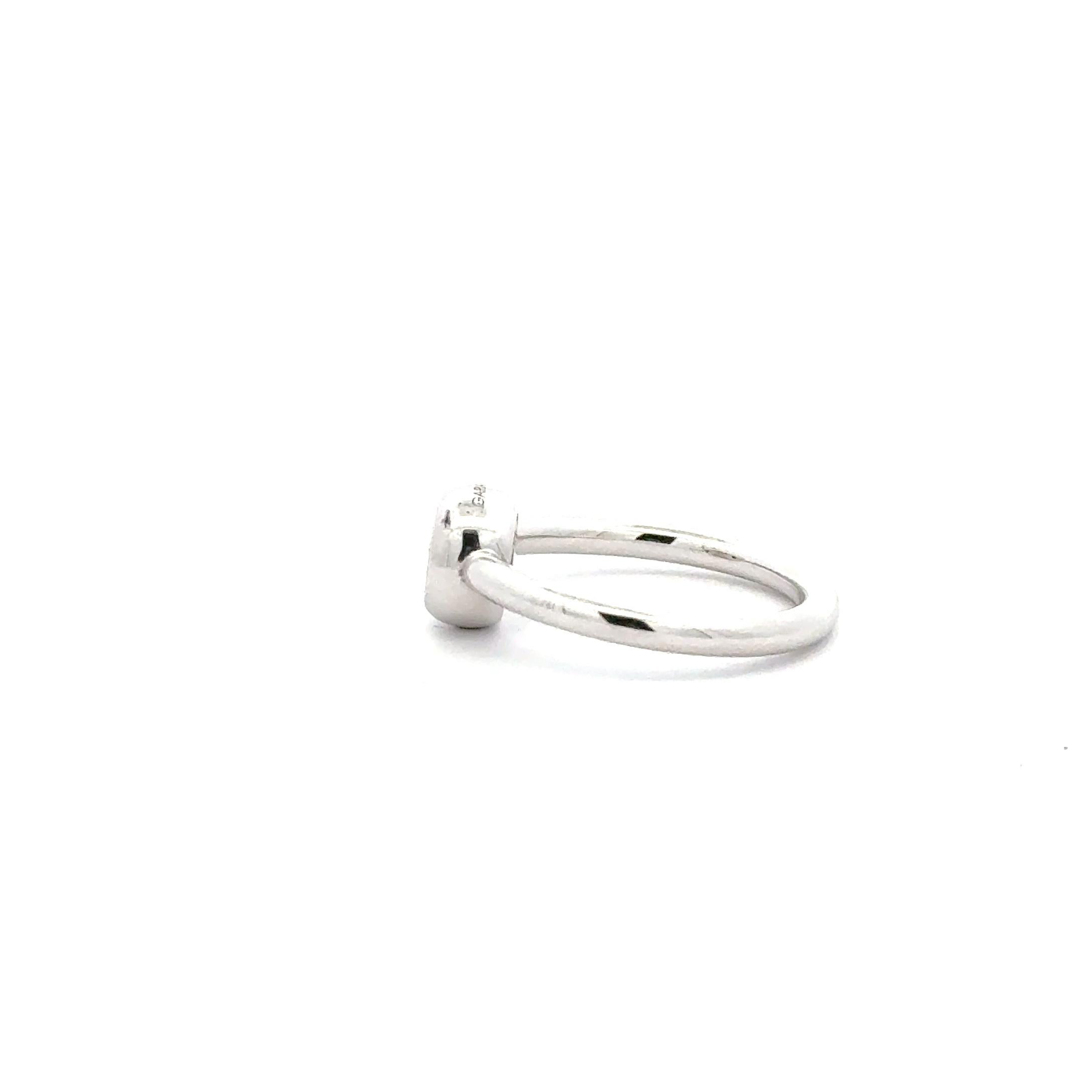 Garavelli 18 Karat Weißgold Pavè Weiß Naturdiamanten 0,10 ct Giotto Ring im Angebot 1