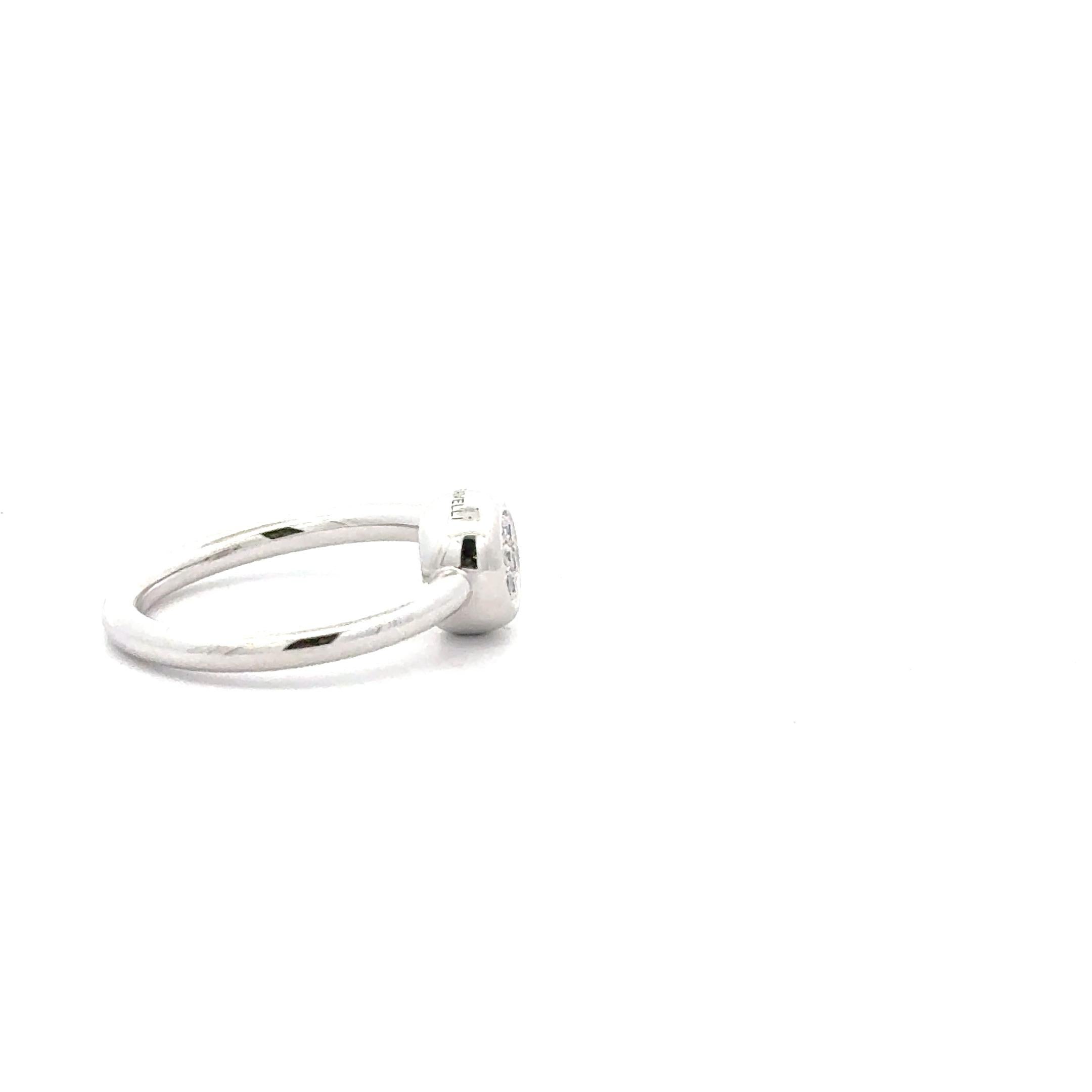 Garavelli 18 Karat Weißgold Pavè Weiß Naturdiamanten 0,10 ct Giotto Ring im Angebot 3