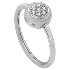 Garavelli 18 quilates de oro blanco Pavè Diamantes naturales 0,10 ct Anillo Giotto