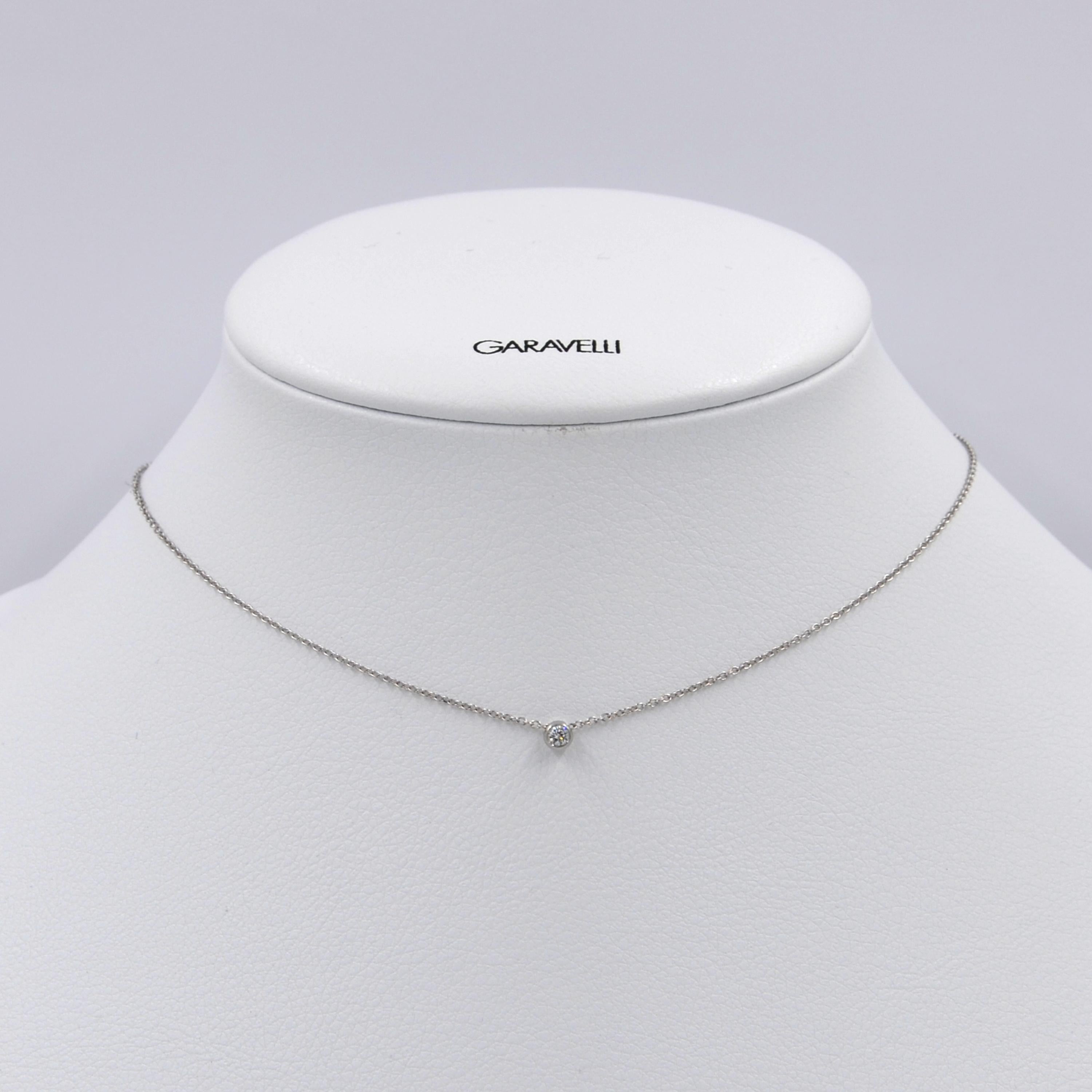 Colgante Giotto de Diamantes Puros Garavelli de Oro Blanco de 18 Kilates 1