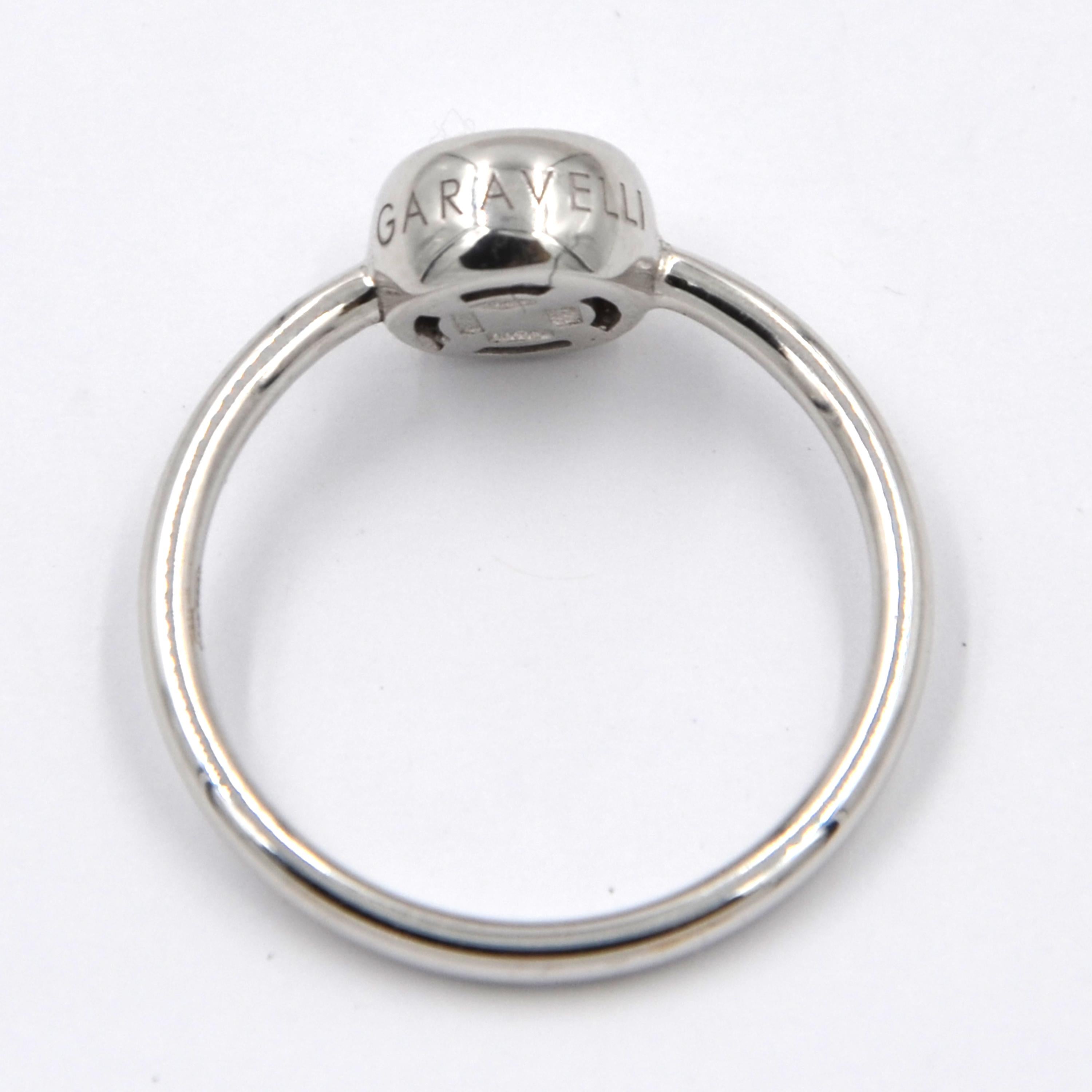 Women's Garavelli 18 Karat White Gold Single  Flawless White Diamond 0.51 ct Giotto Ring