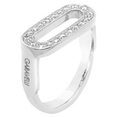 Garavelli, bague de la collection étriers en or blanc 18 carats